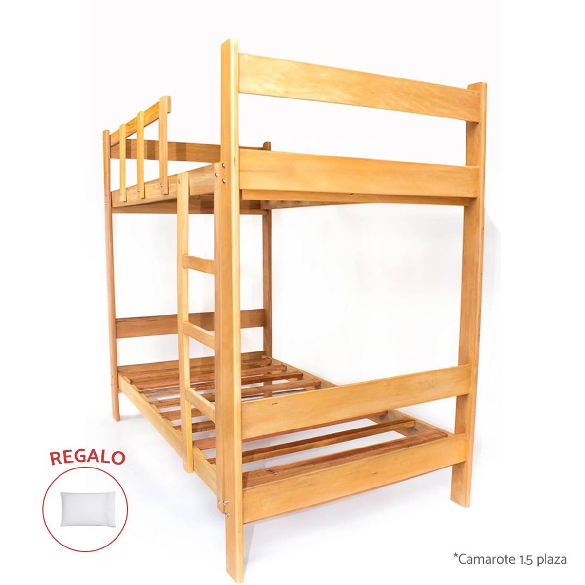 GENERICO - Camarote 1,5 Plaza Capirona Natural Acabado Laqueado