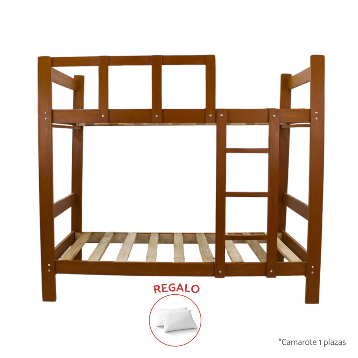 GENERICO - Camarote de 1 Plaza Capirona Laqueado Resistente Cedro