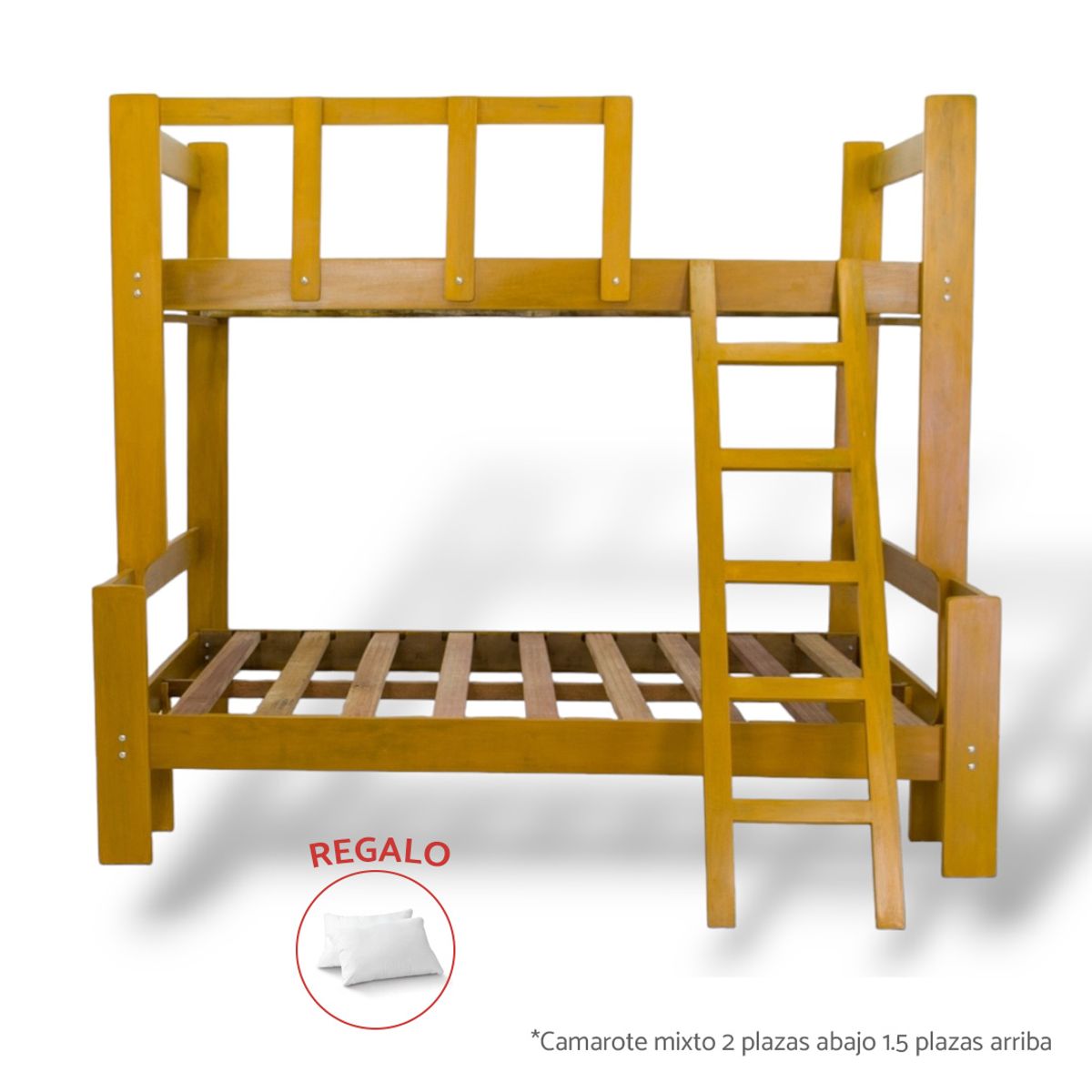 GENERICO - Camarote Mixto Capirona Laqueado 2 Plazas y 1.5 Plazas