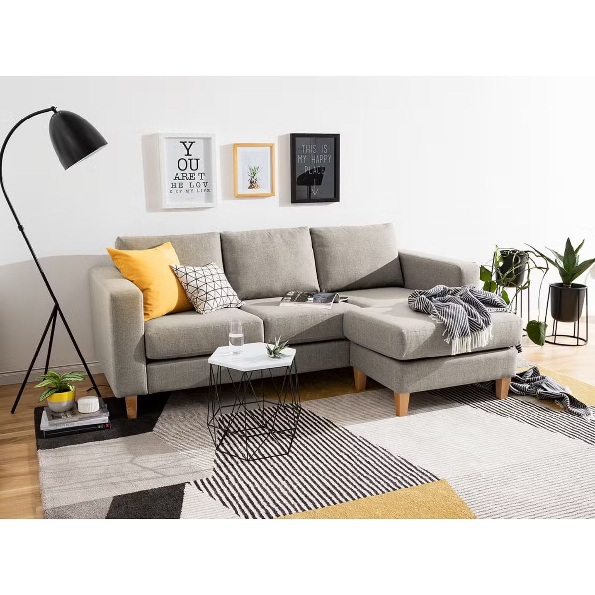 GENERICO - Seccional 3 Cuerpos Ginebra Intercambiable - Beige