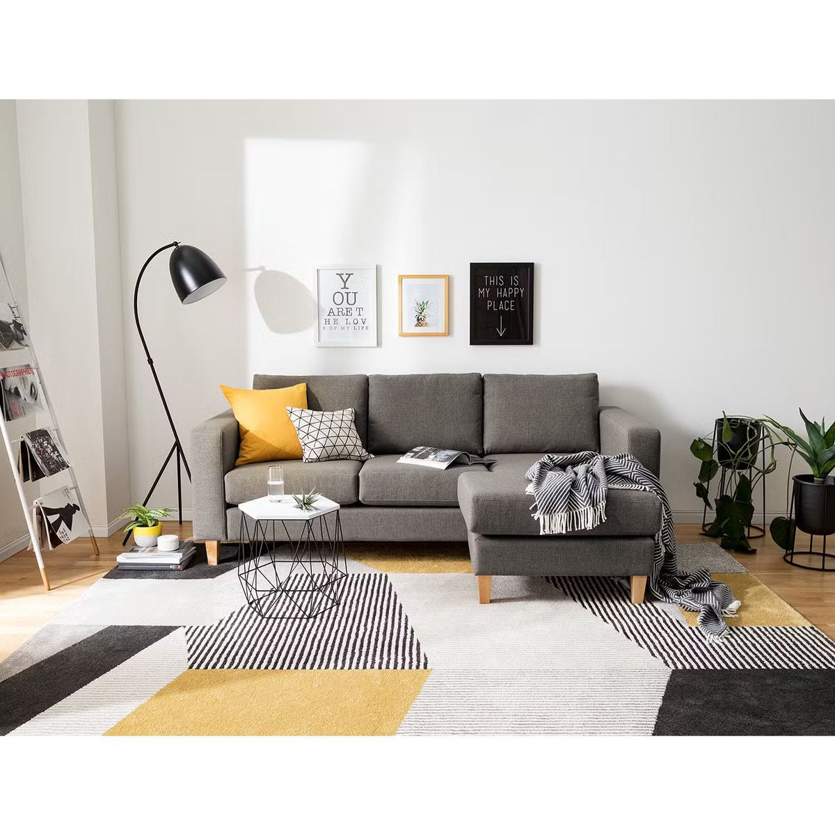 GENERICO - Seccional 3 Cuerpos Ginebra Intercambiable - Gris