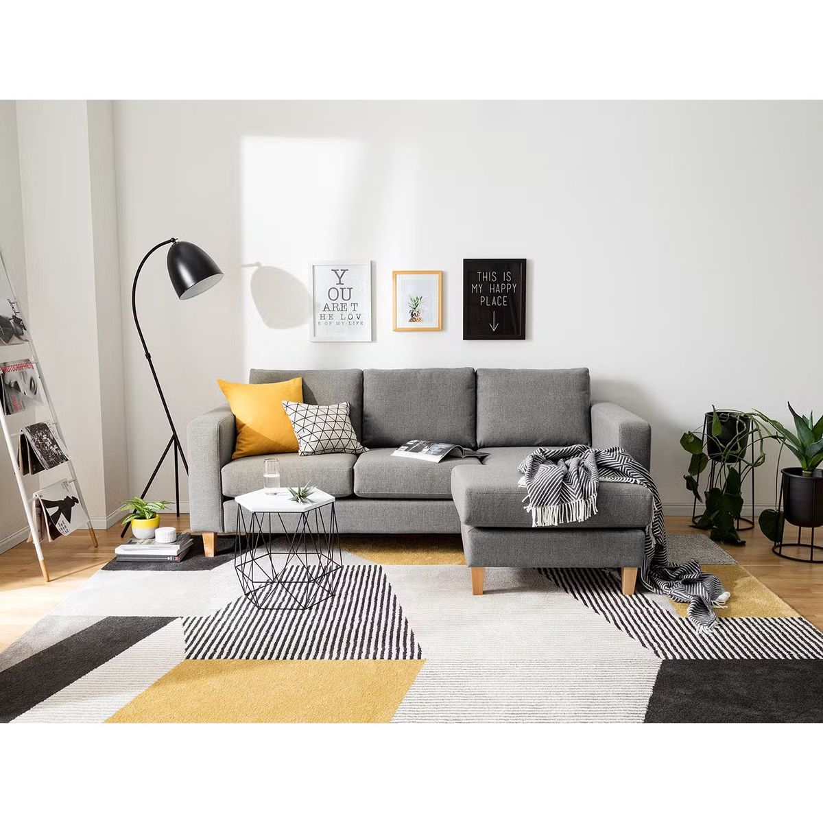 GENERICO - Seccional 3 Cuerpos Ginebra Intercambiable - Gris Claro