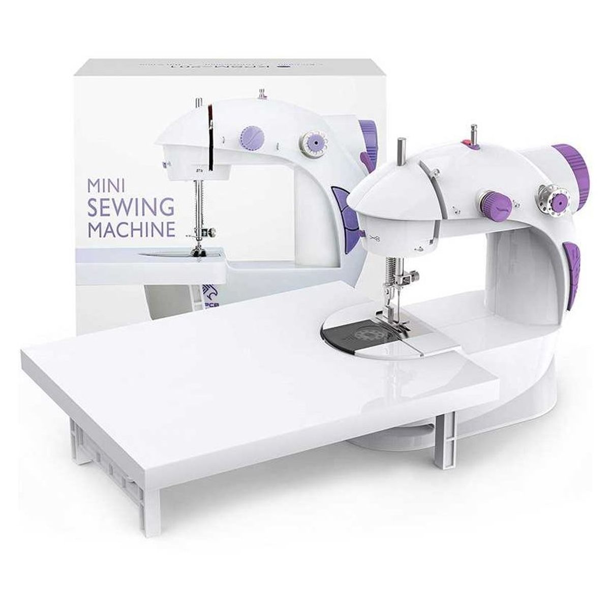 GENERICO - Mini máquina de coser portátil con extensión