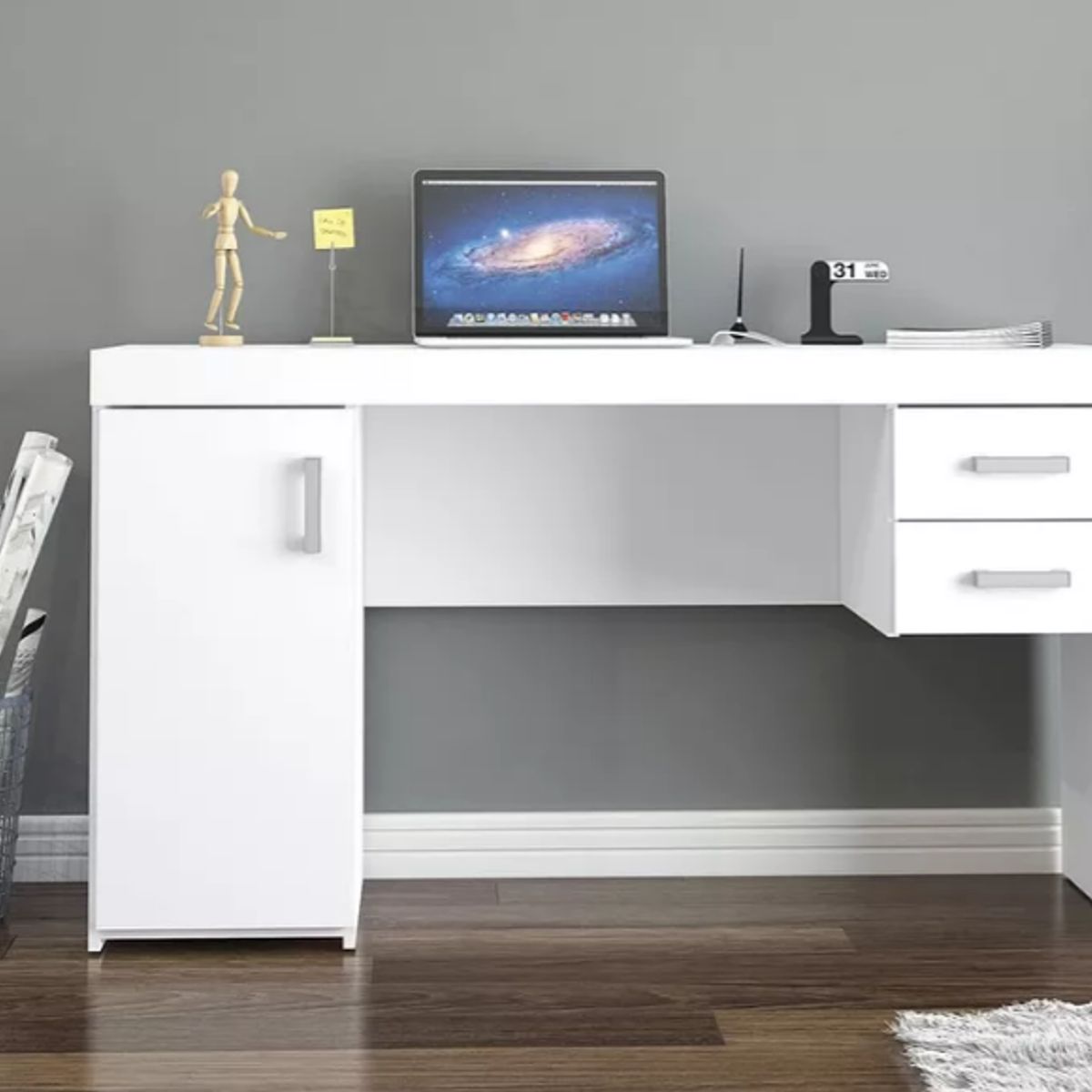 NACION MUEBLES - ESCRITORIO NACION MUEBLES LU COLOR BLANCO