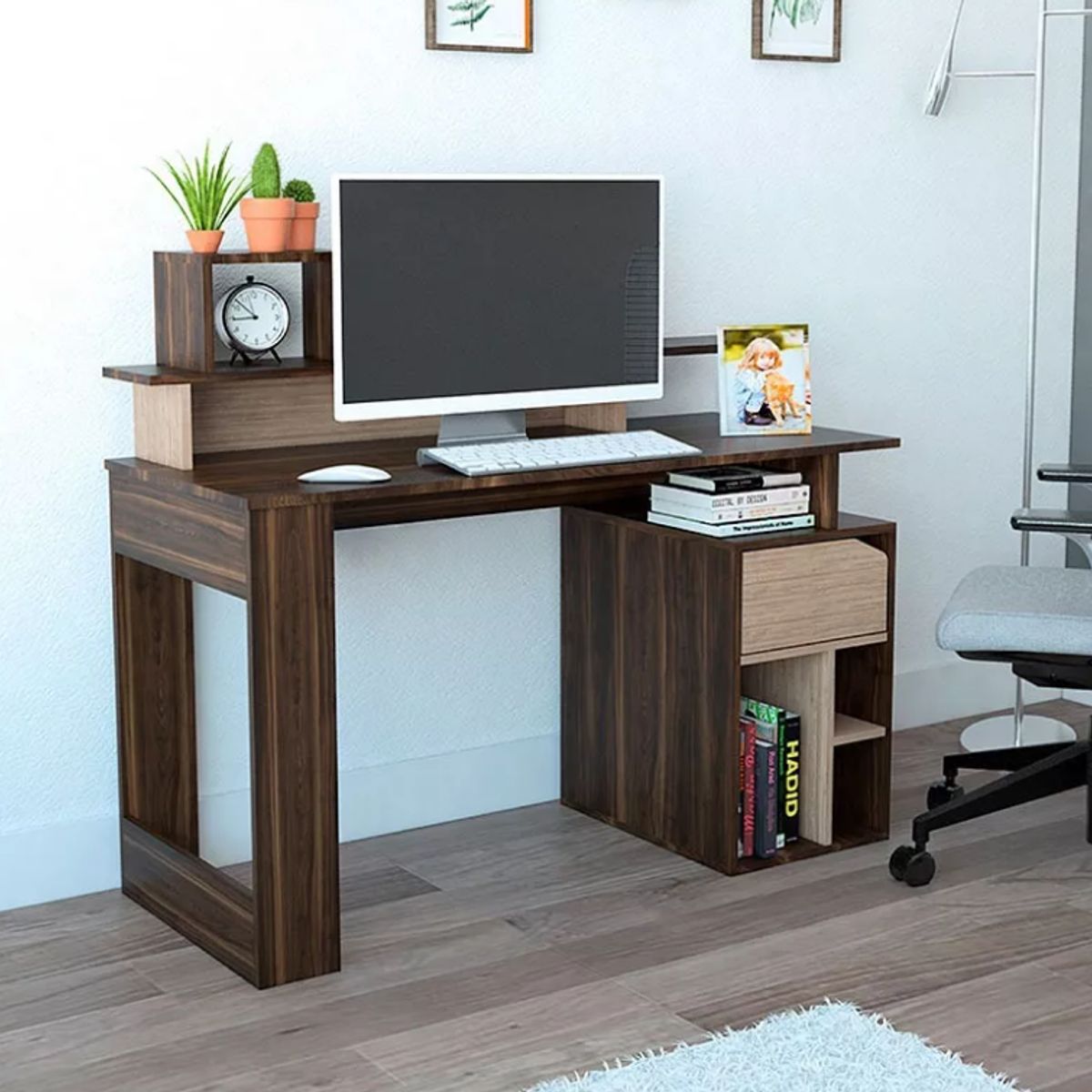 NACION MUEBLES - ESCRITORIO NACION MUEBLES BUZZ COLOR MARRÓN