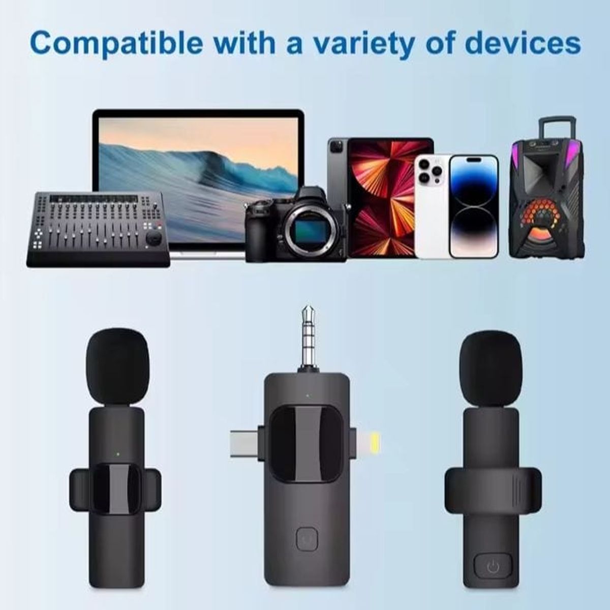 GENERICO - MICROFONO SOLAPA SERIE PRO TIPO C LIGHTNING Y AUXILIAR