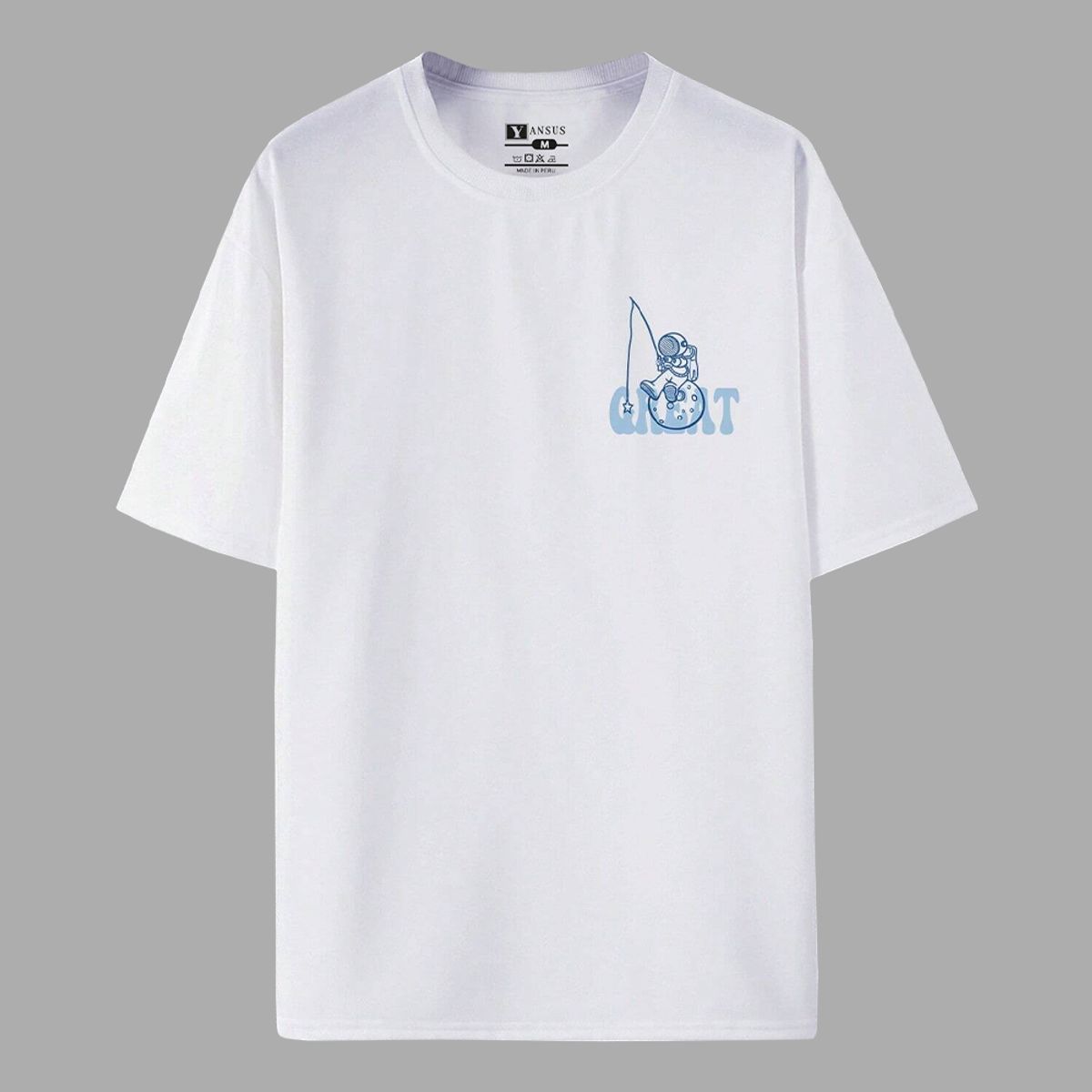 YANSUS - Polo Hombre Yansus Negro Estampado Great