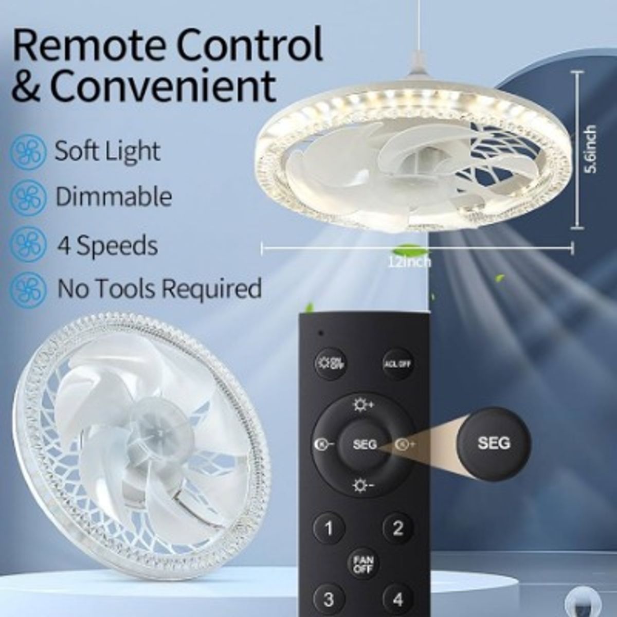 GENERICO - Bombillo Led + Ventilador YOHAD