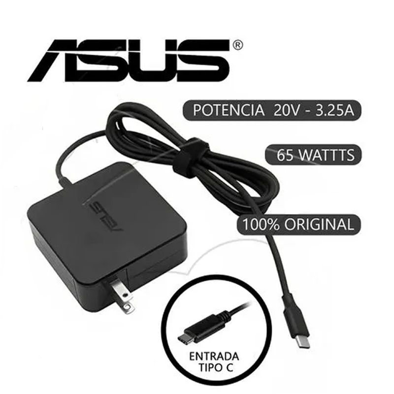 ASUS - Cargador Asus Tipo C 19v 325A 65w - ORIGINAL