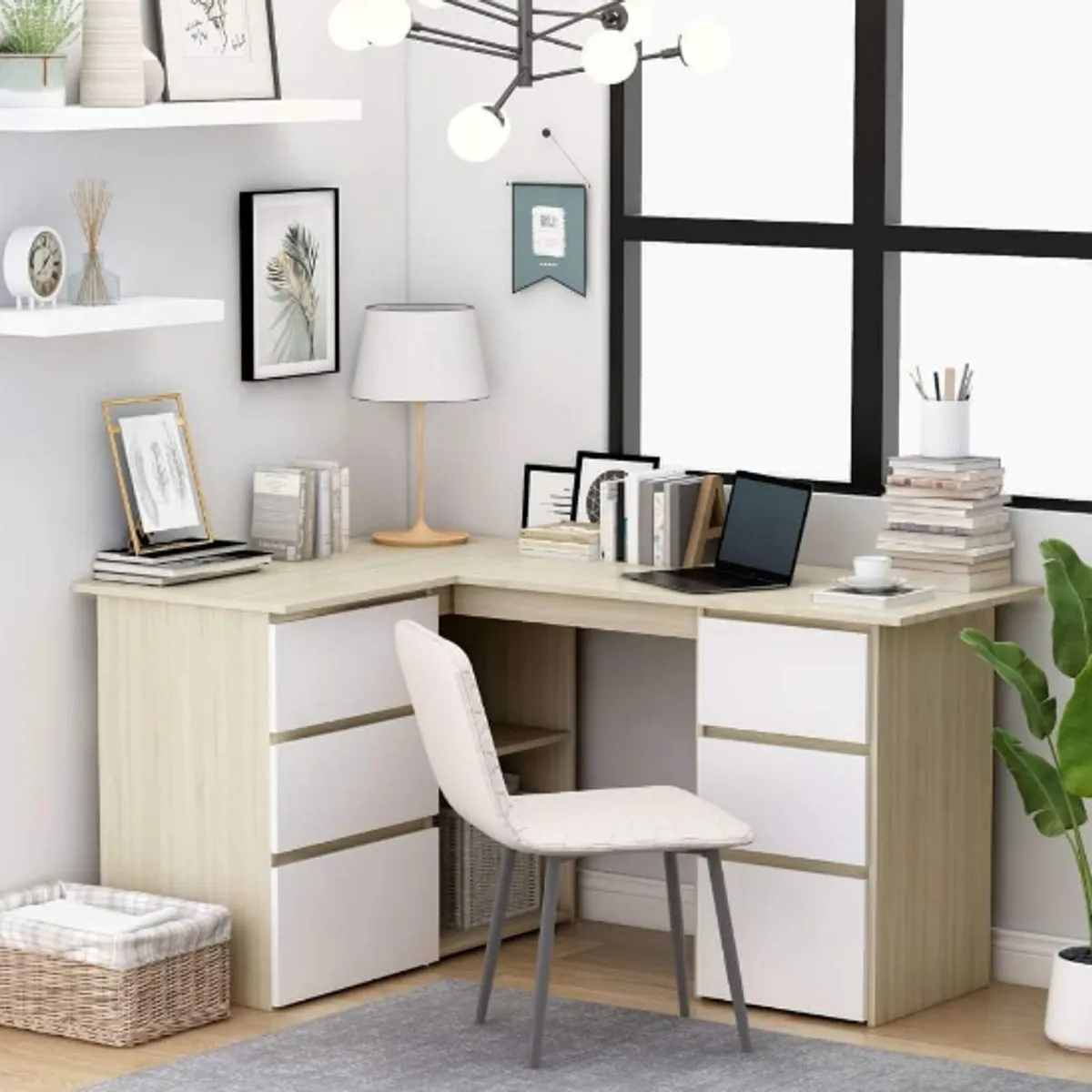 NACION MUEBLES - ESCRITORIO NACION MUEBLES MARCO COLOR ROBLE CLARO