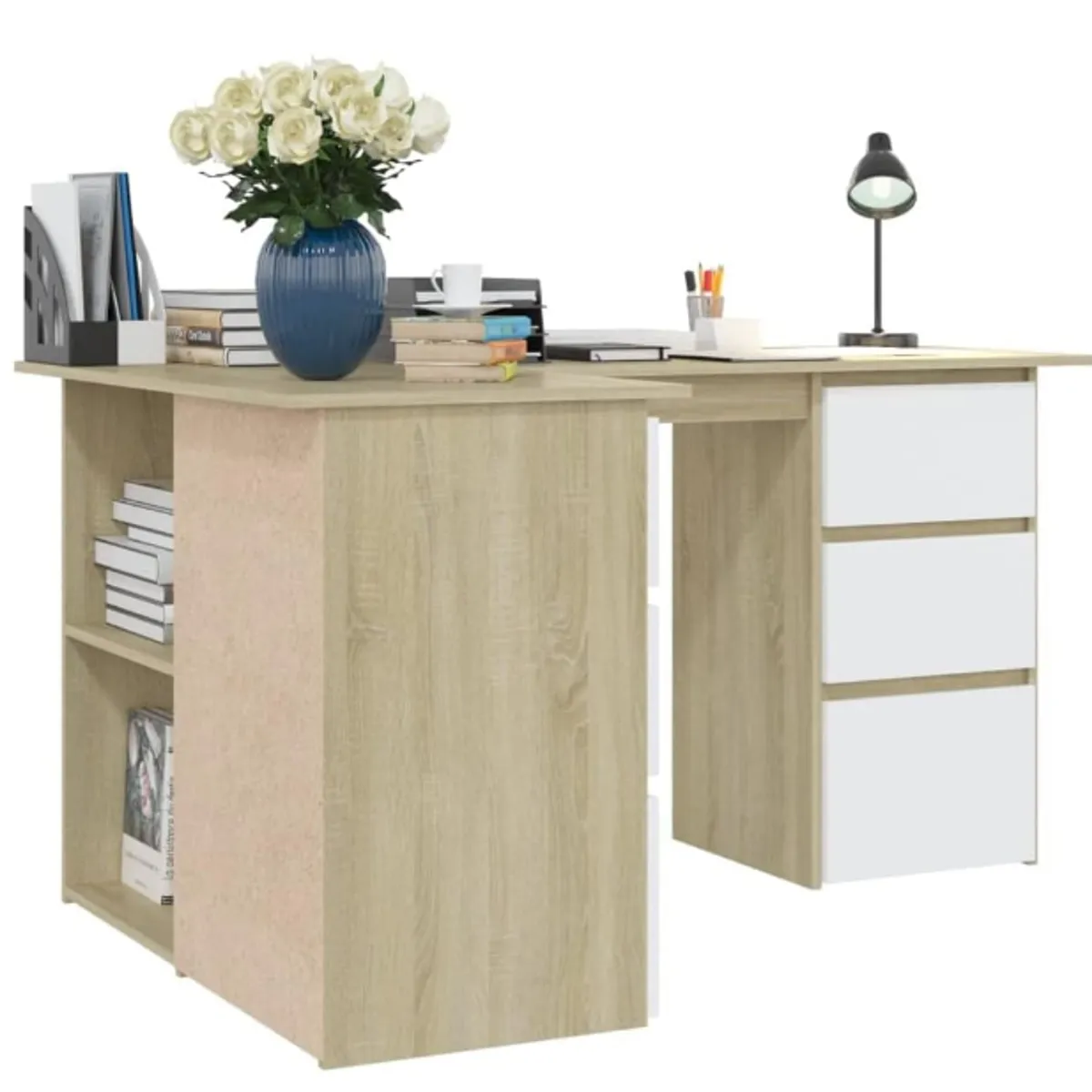 NACION MUEBLES - ESCRITORIO NACION MUEBLES MARCO COLOR ROBLE CLARO