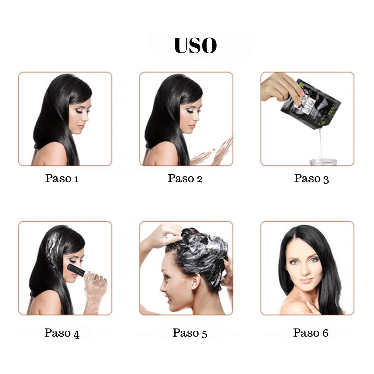 OEM - Shampoo Colorante Dexe  Cabello Negro