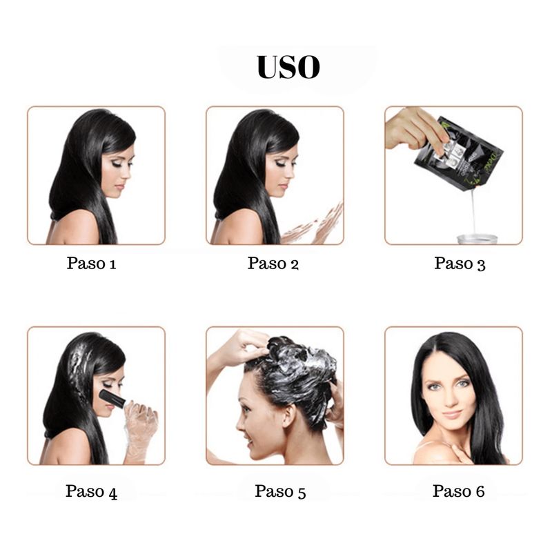 OEM - Shampoo Colorante Dexe  Cabello Negro