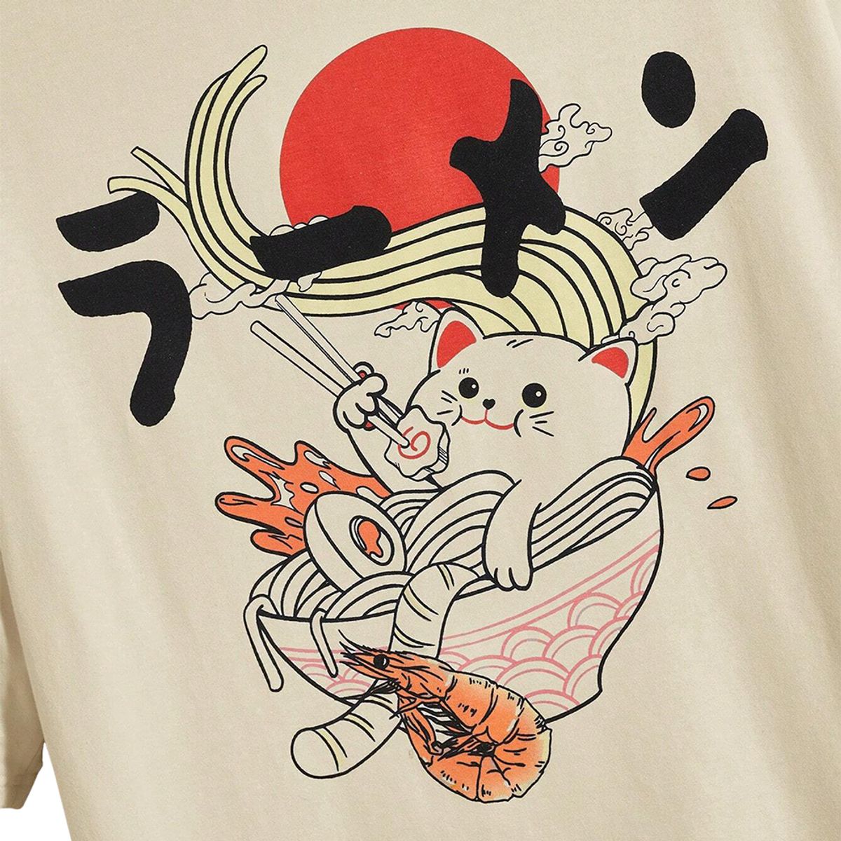 YANSUS - Polo Hombre Yansus Negro Gato Ramen