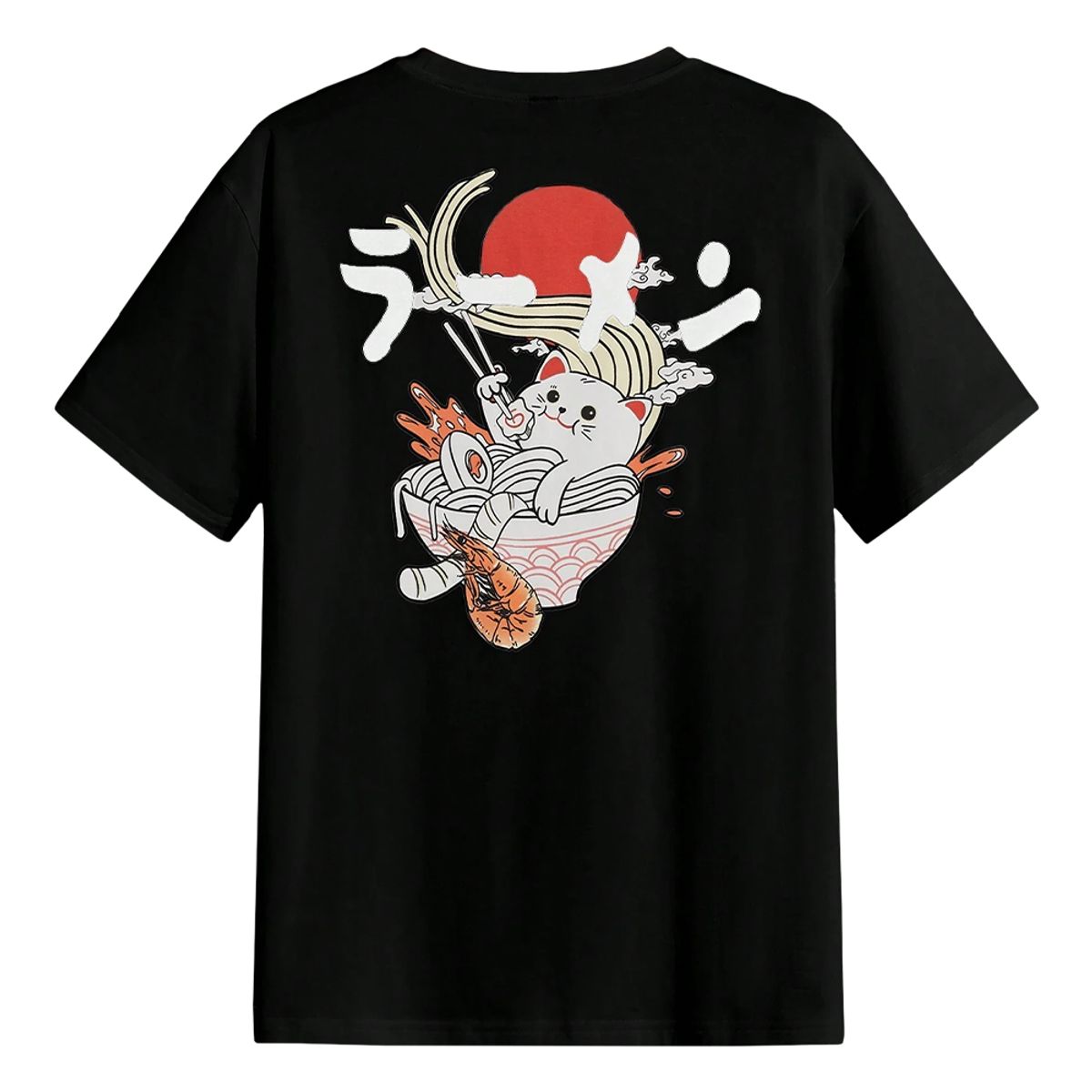 YANSUS - Polo Hombre Yansus Negro Gato Ramen