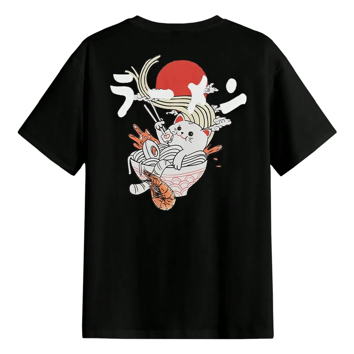 YANSUS - Polo Hombre Yansus Negro Gato Ramen