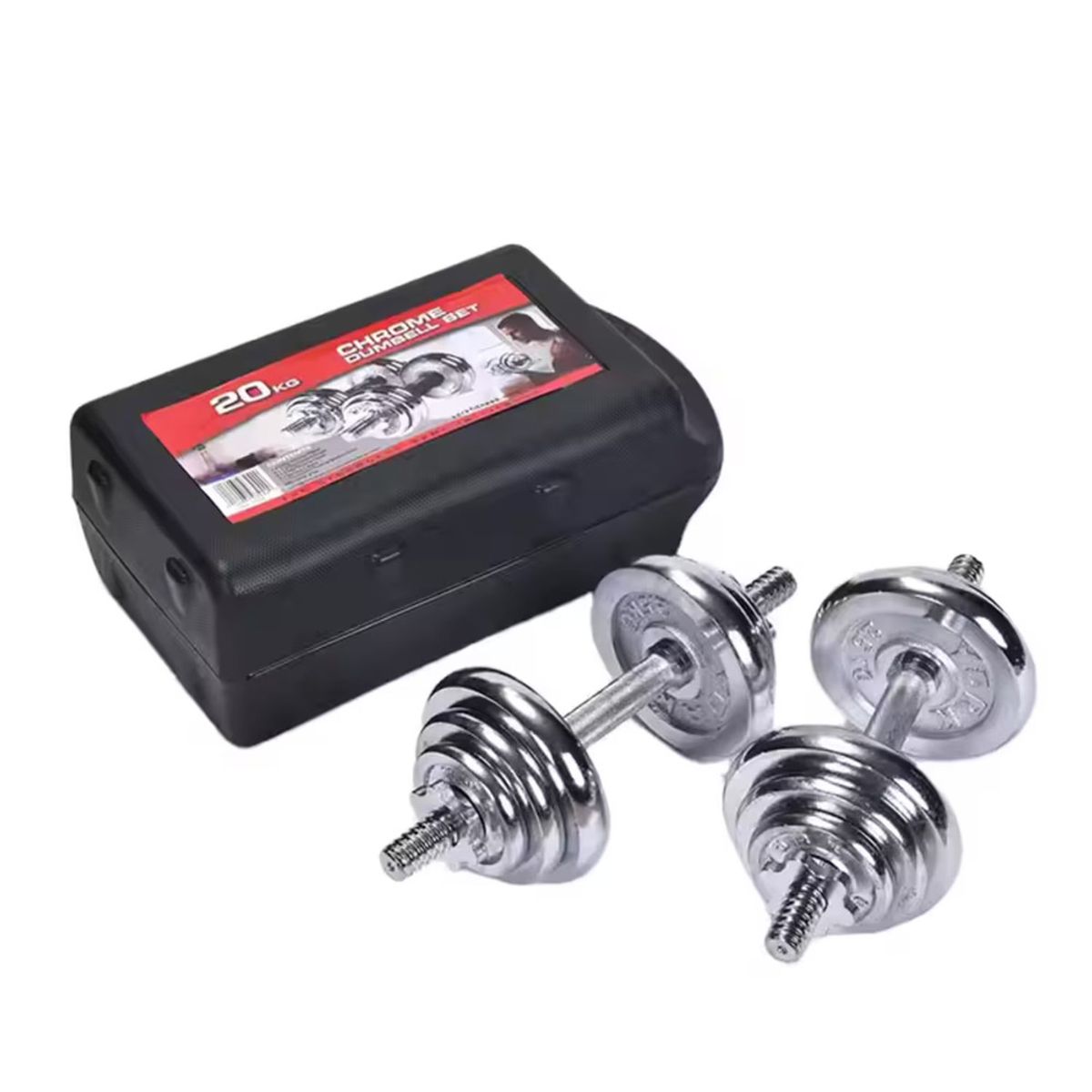 ALPHA GYM - Maletín de pesas 20 Kg Juego de mancuernas multifuncionales