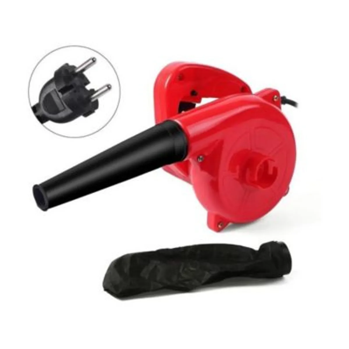 GENERICO - Soplador y Aspirador de aire 600W Para Casa Auto Hojas Jardin Rojo