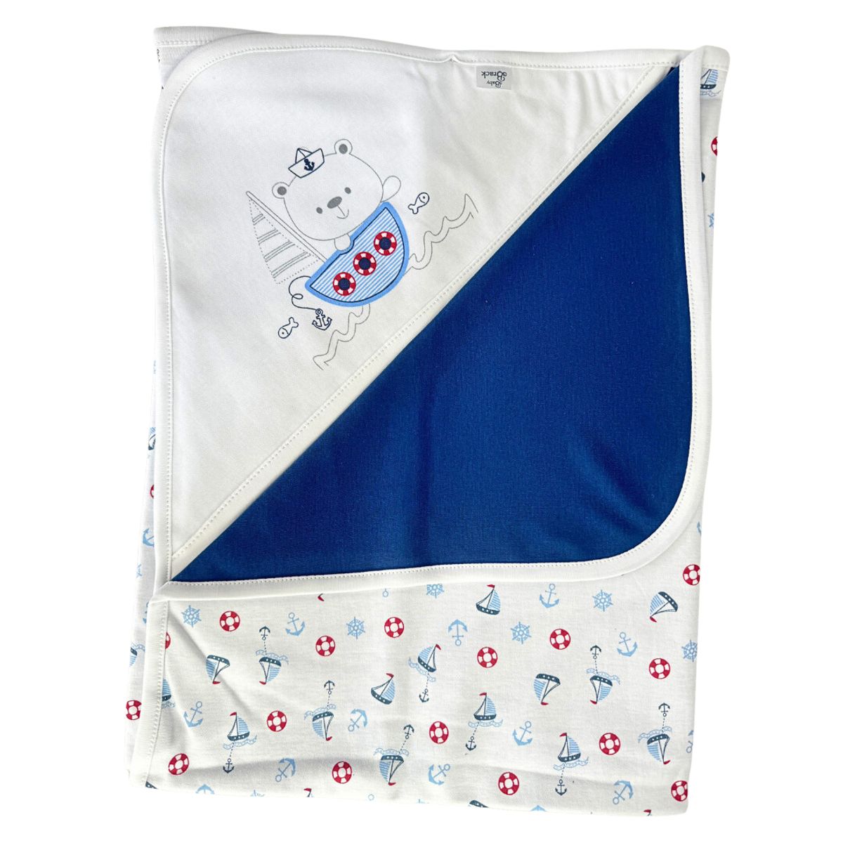 GENERICO - Manta Colcha de Bebé De Algodon Pima Azul