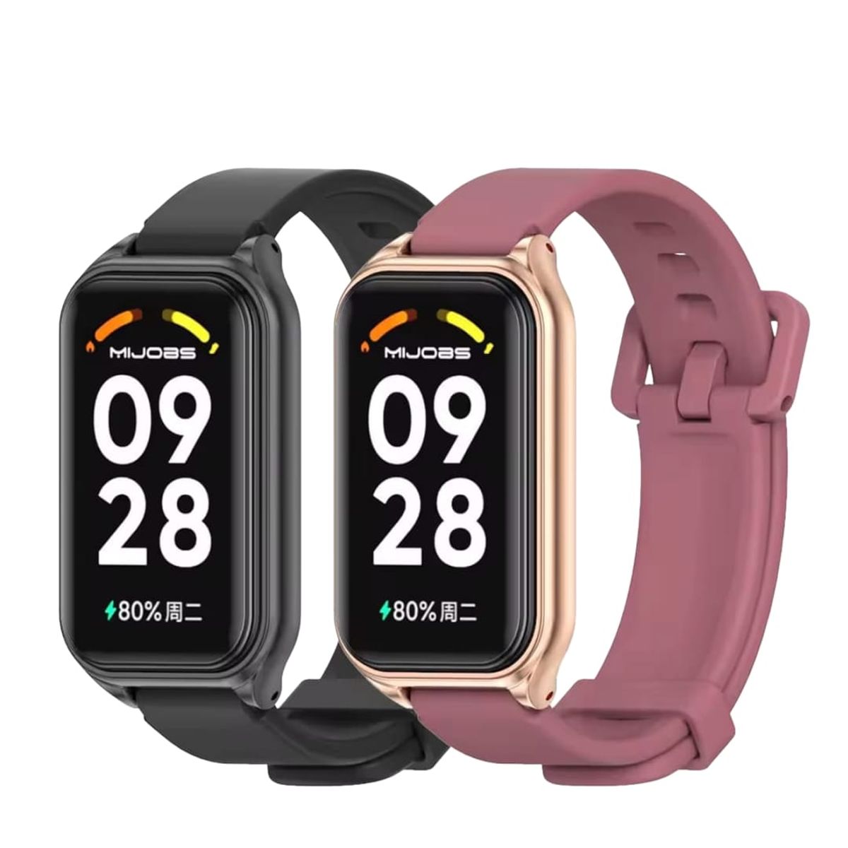 GENERICO - Correa silicon marco Para Redmi Band 2 y para Xiaomi 8 Active fucsia