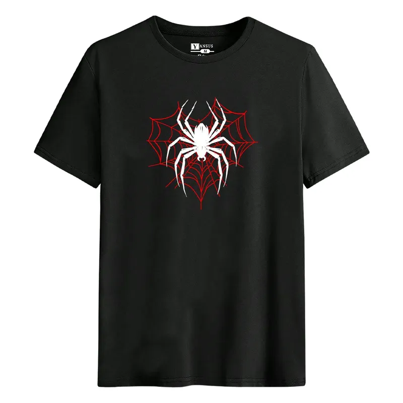 YANSUS - Polo Hombre Yansus Negro Estampado Araña
