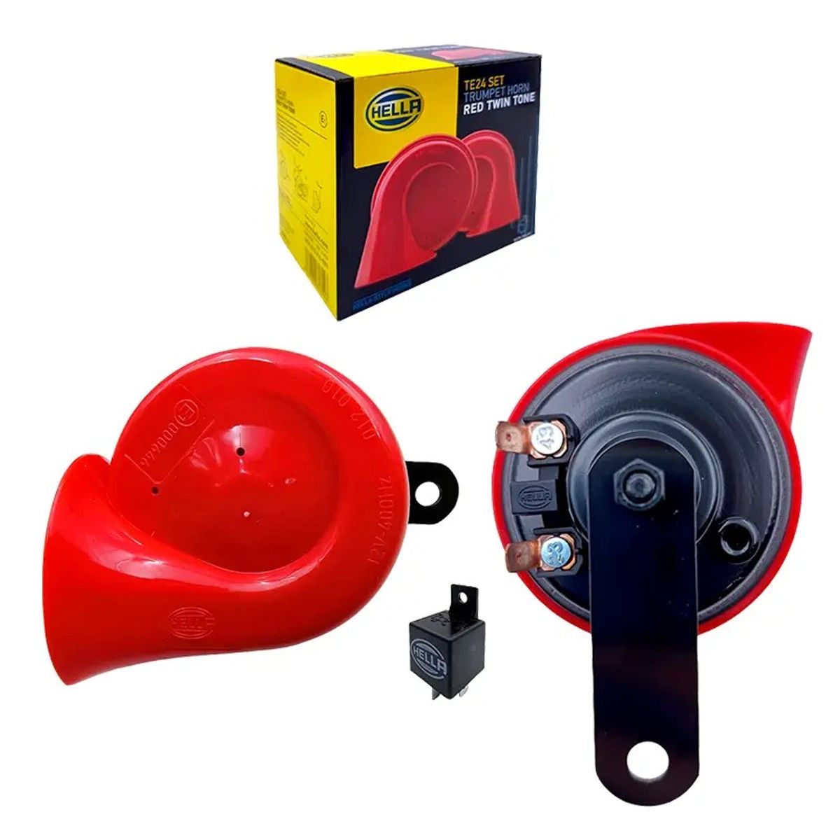 HELLA - claxon caracol  hella   rojo