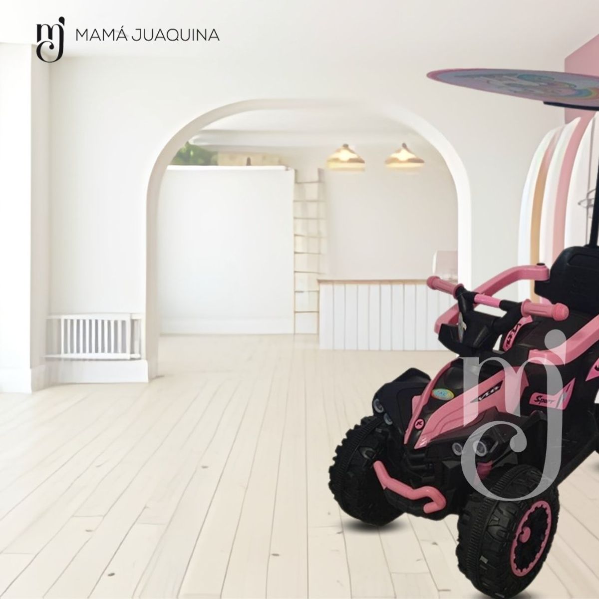 BEAUTIFUL - Correpasillo Guiador a Batería «BLITZ» Pink