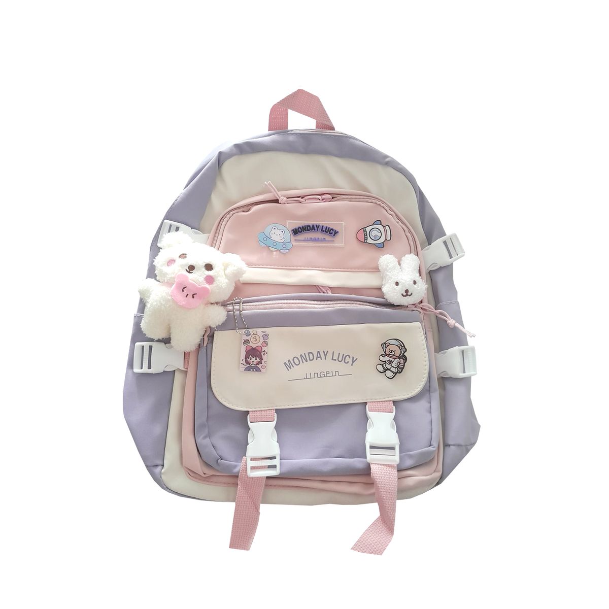 GENERICO - Mochila Coreana Monday Lucy Lila