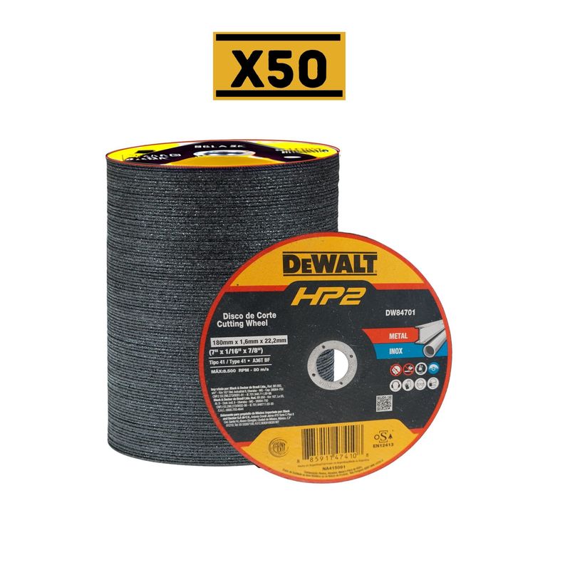 DEWALT - 50 Discos de corte 7P DEWALT DW84701