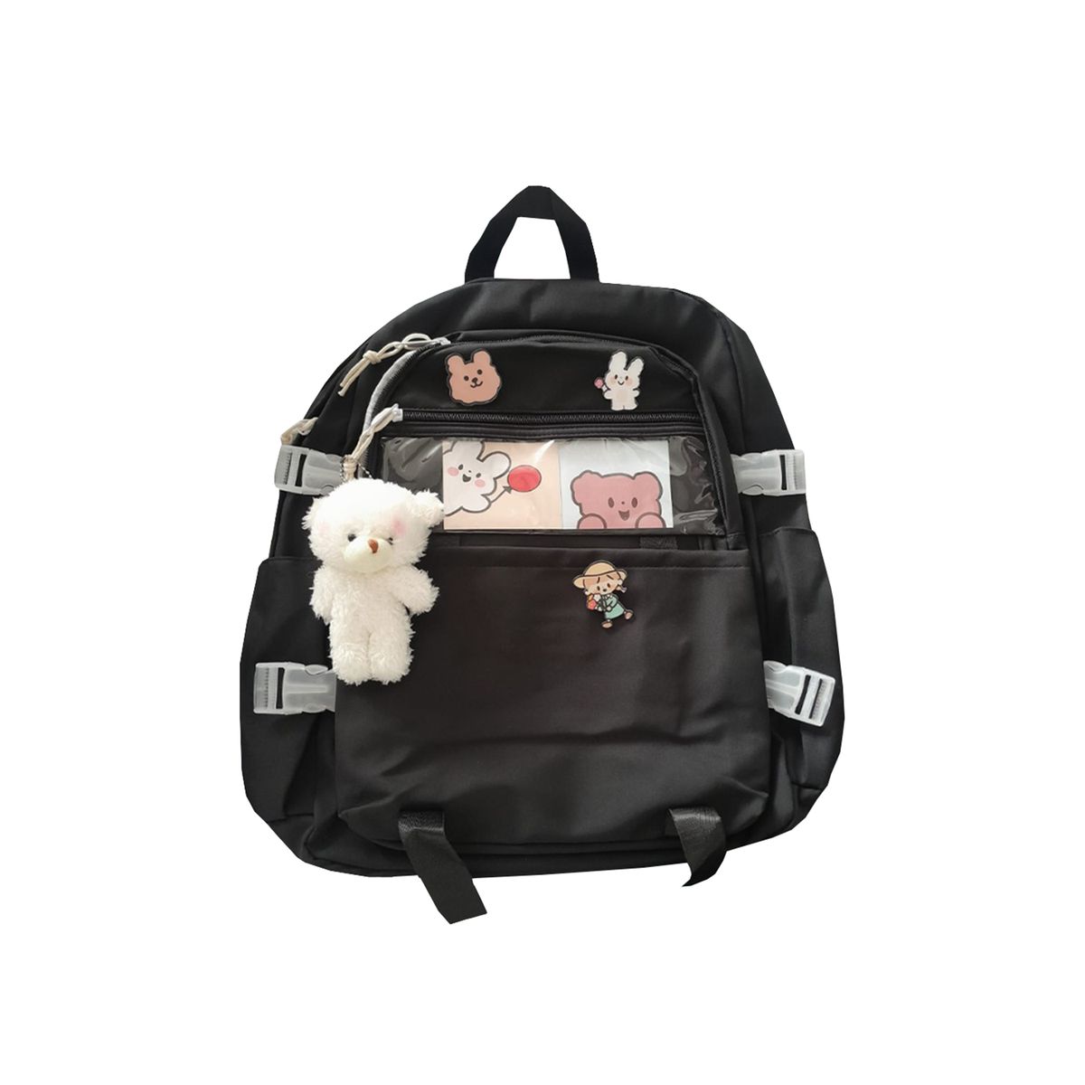 GENERICO - Mochila Coreana Vavabag Negra