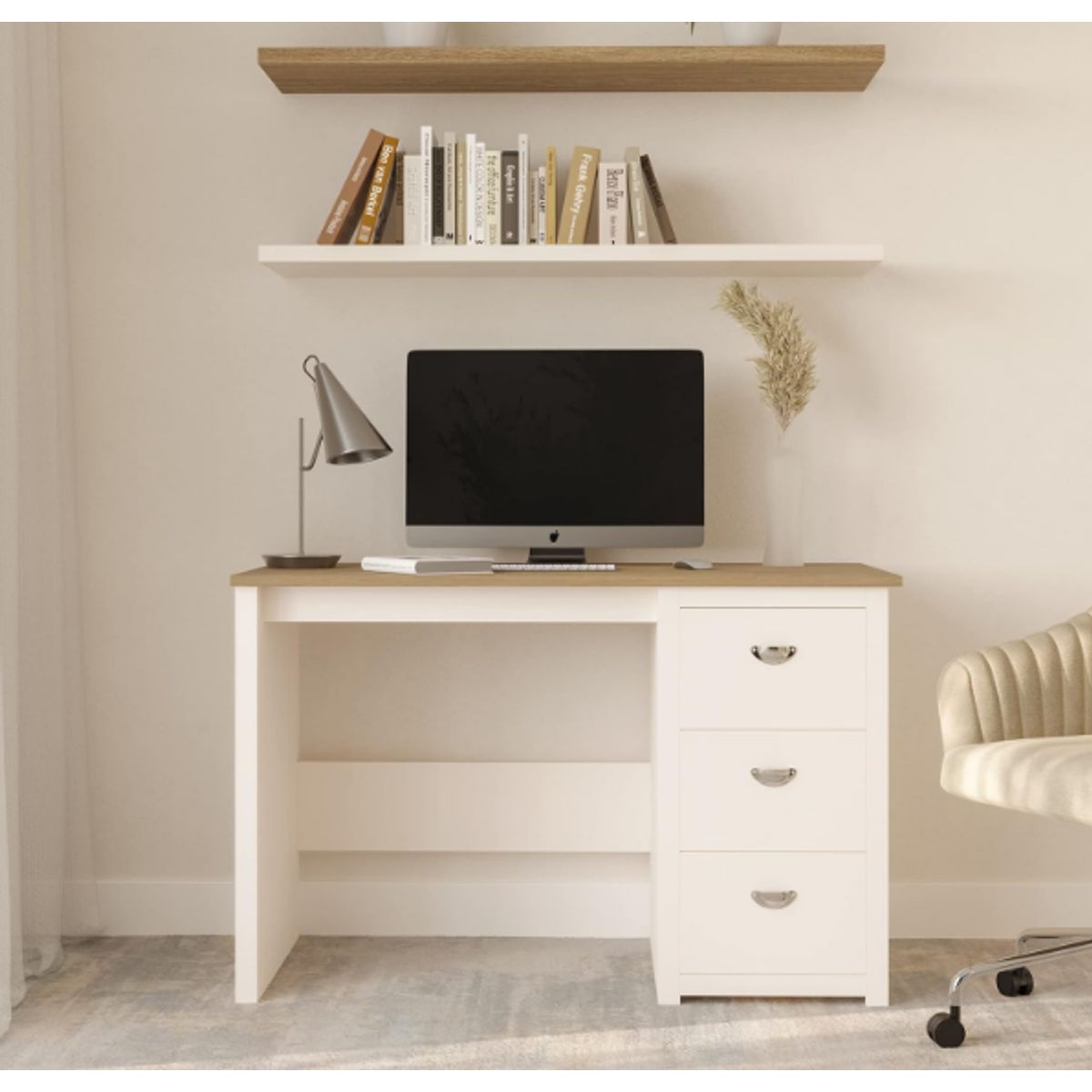 NACION MUEBLES - ESCRITORIO NACION MUEBLES STAR COLOR BLANCO