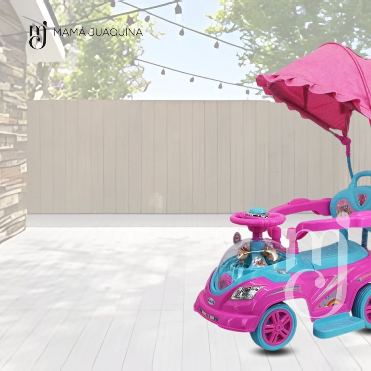 BABY - Correpasillo Guiador a Batería «TOKUMBO II» Rosado