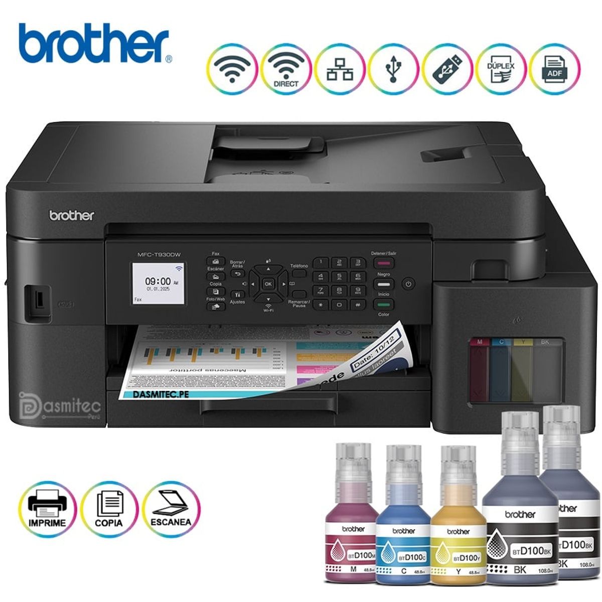 BROTHER - Impresora Brother MFC-T930DW Multif Duplex Wifi