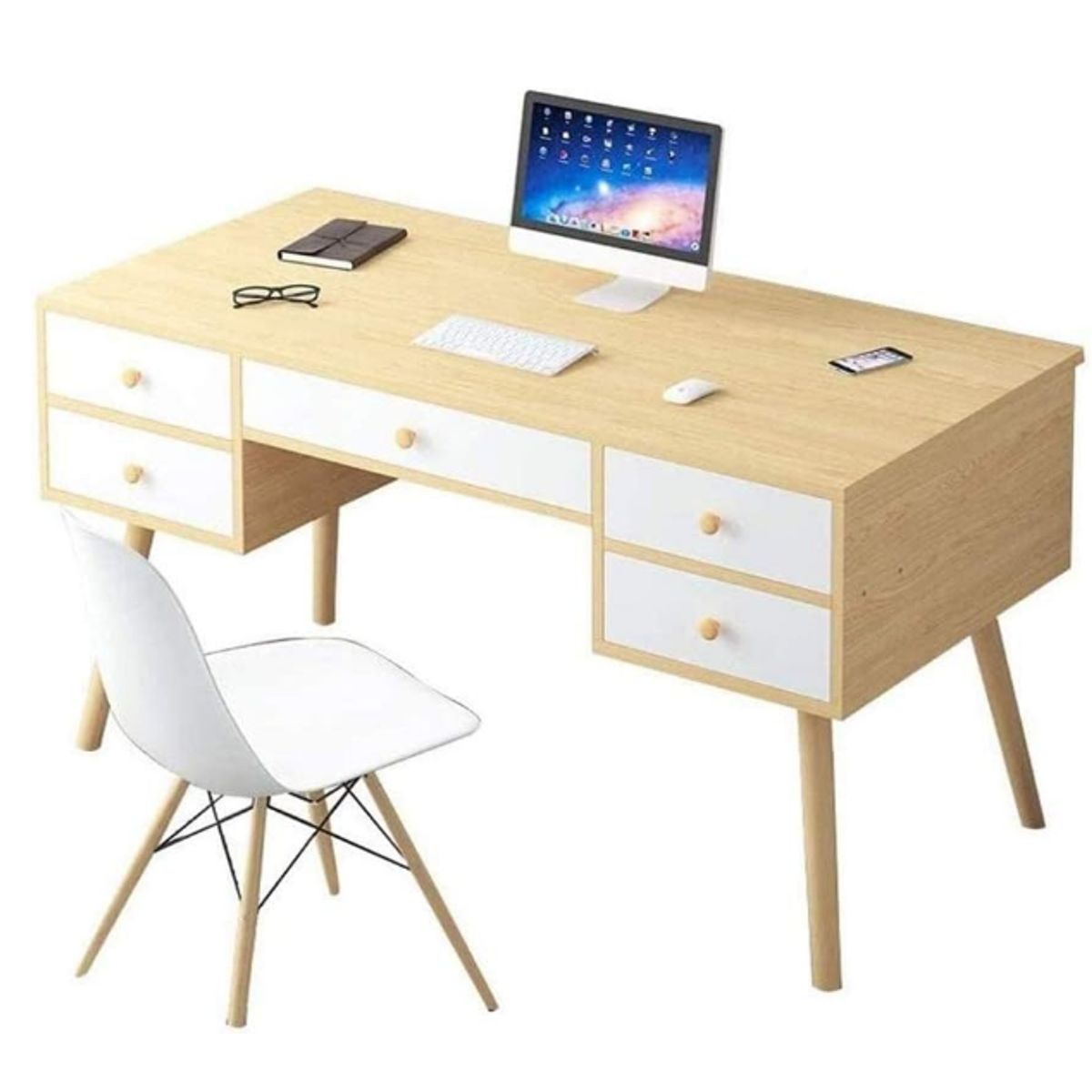 NACION MUEBLES - ESCRITORIO NACION MUEBLES ARPM COLOR MADERA