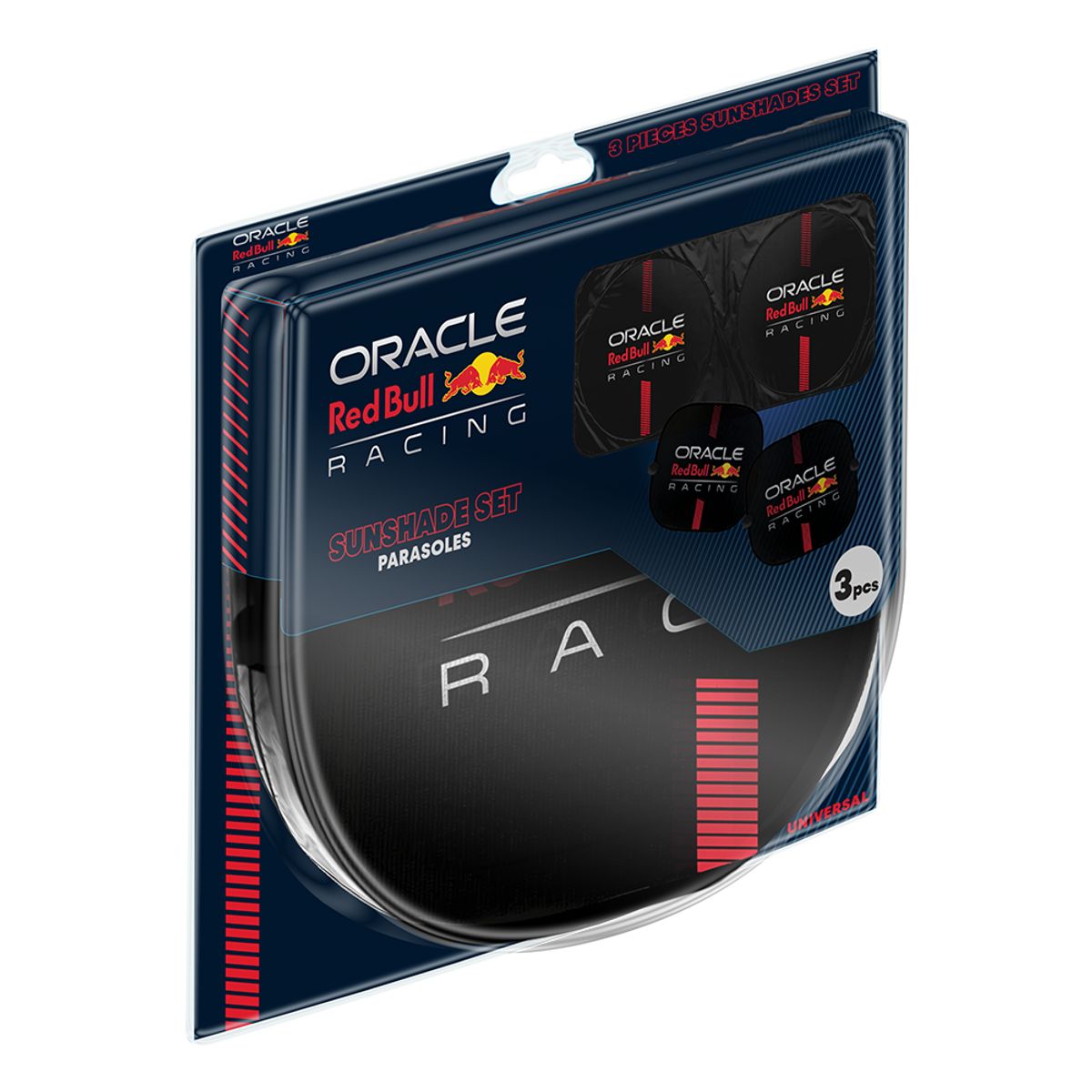 RED BULL - Tapasol Red Bull Racing 3 Pzas Plegable Auto Camioneta