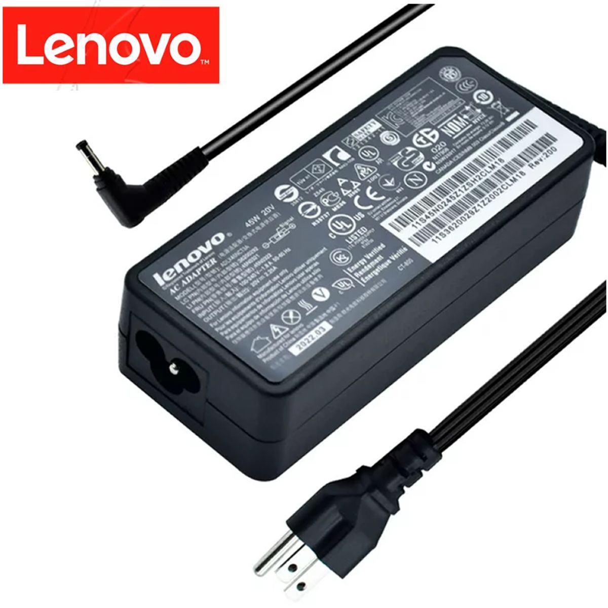 GENERICO - Cargador Compatible  Lenovo Ideapad punta fina 20V 2 .25A 45w