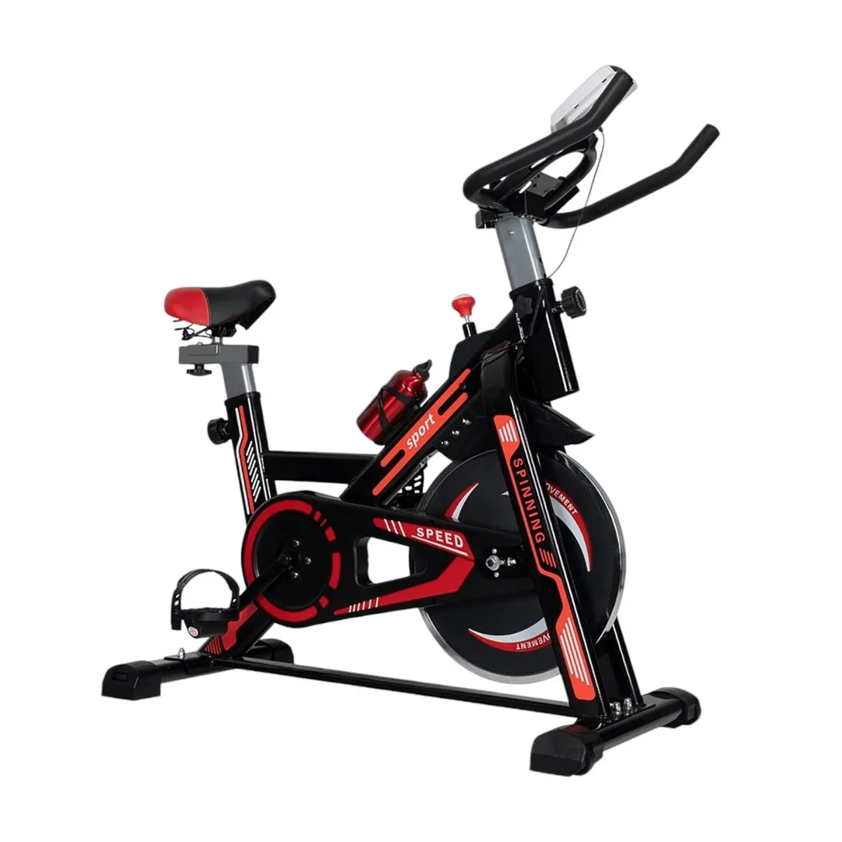 ALPHA GYM - Bicicleta estática de 12 Kg Volante inercia Spinning