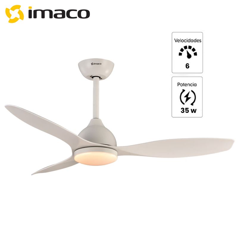 IMACO - Ventilador decorativo de techo Imaco CF4835DC ctrl remoto de 48″