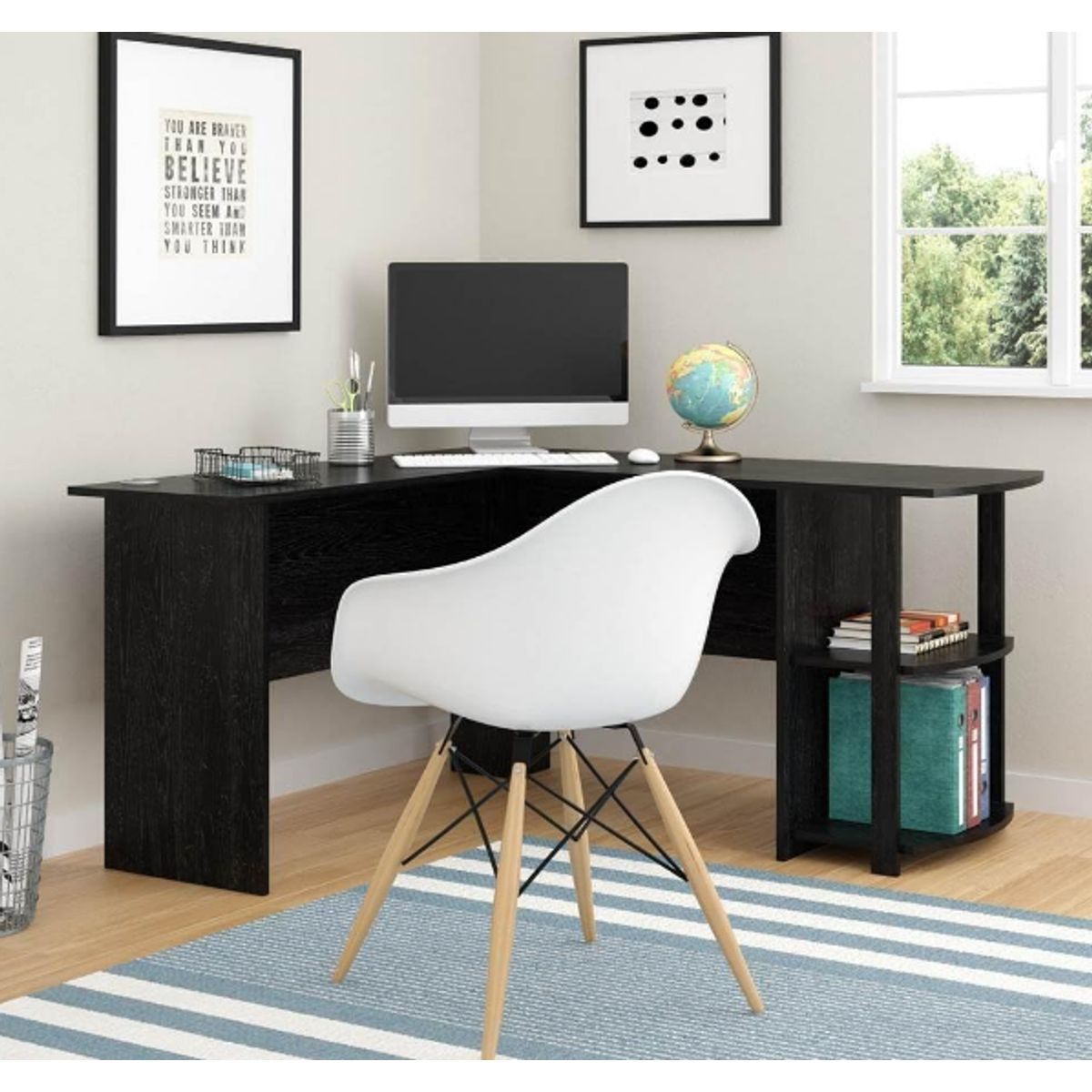 NACION MUEBLES - ESCRITORIO NACION MUEBLES LAZARO COLOR NEGRO