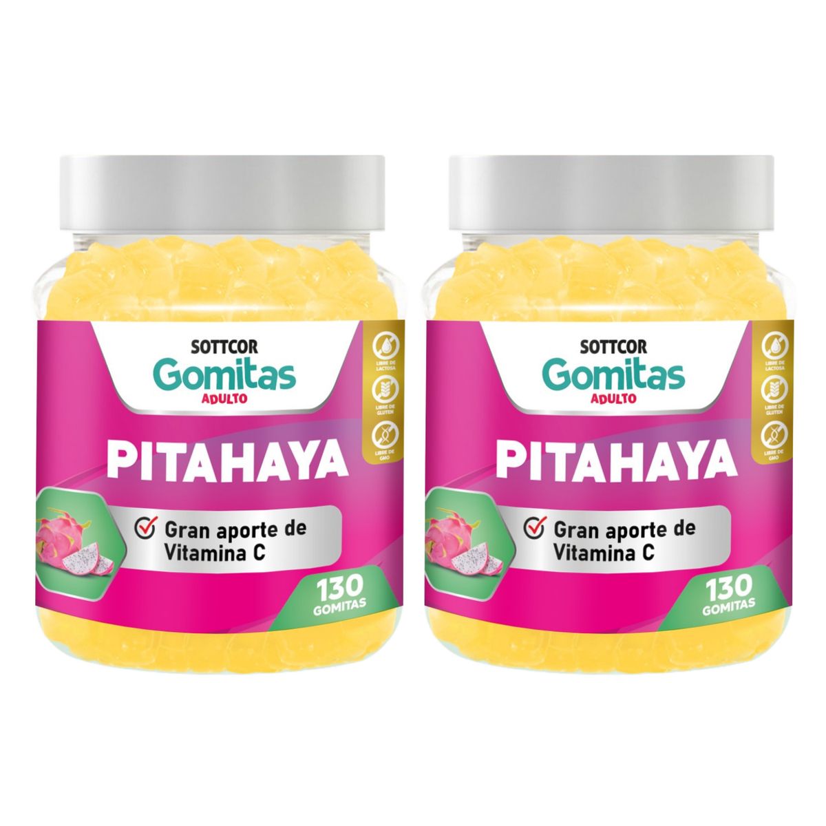 SOTTCOR - Pitahaya Para Adultos Gomitas Sottcor 100g x2