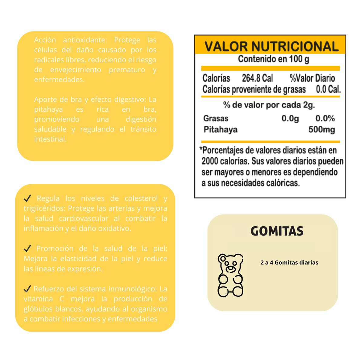 SOTTCOR - Pitahaya Para Adultos Gomitas Sottcor 100g x2