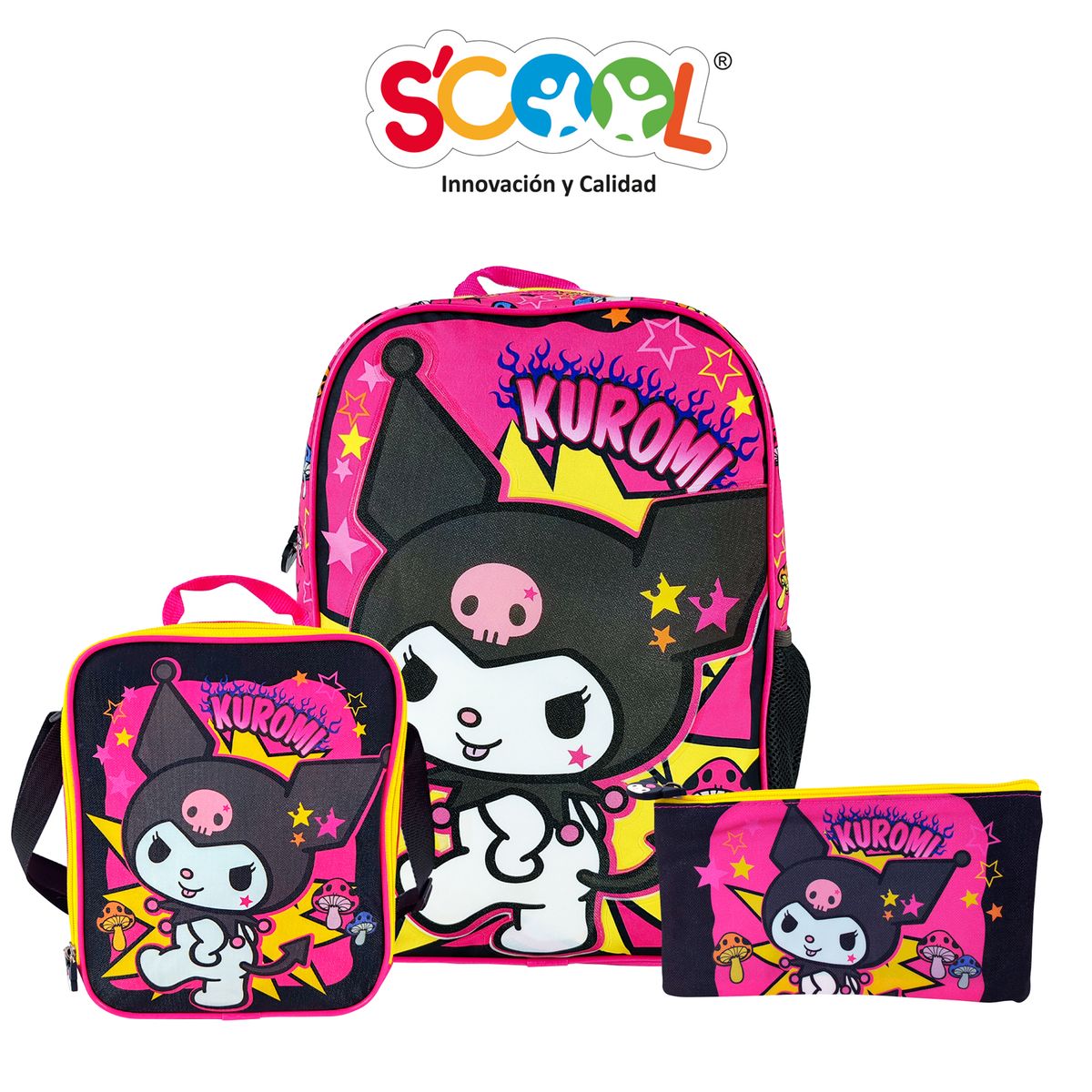 SCOOL - SET MOCHI 1 BOLSILLO OFICIO KUROMI 804473