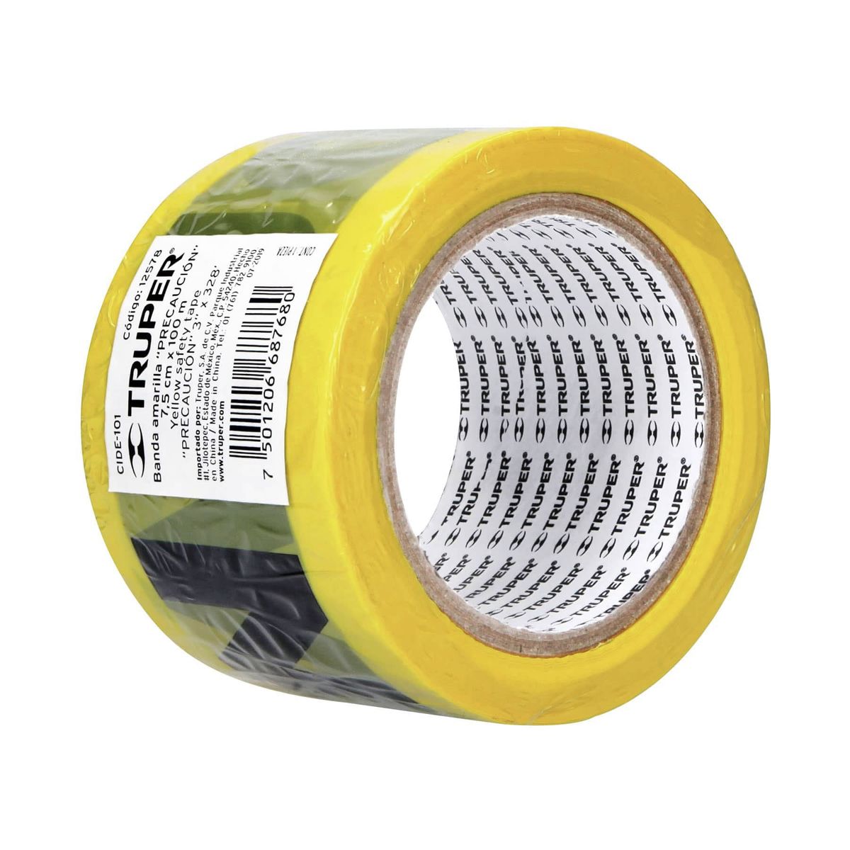 TRUPER - Rollo de 100 m de cinta delimitadora "Precaución", Truper