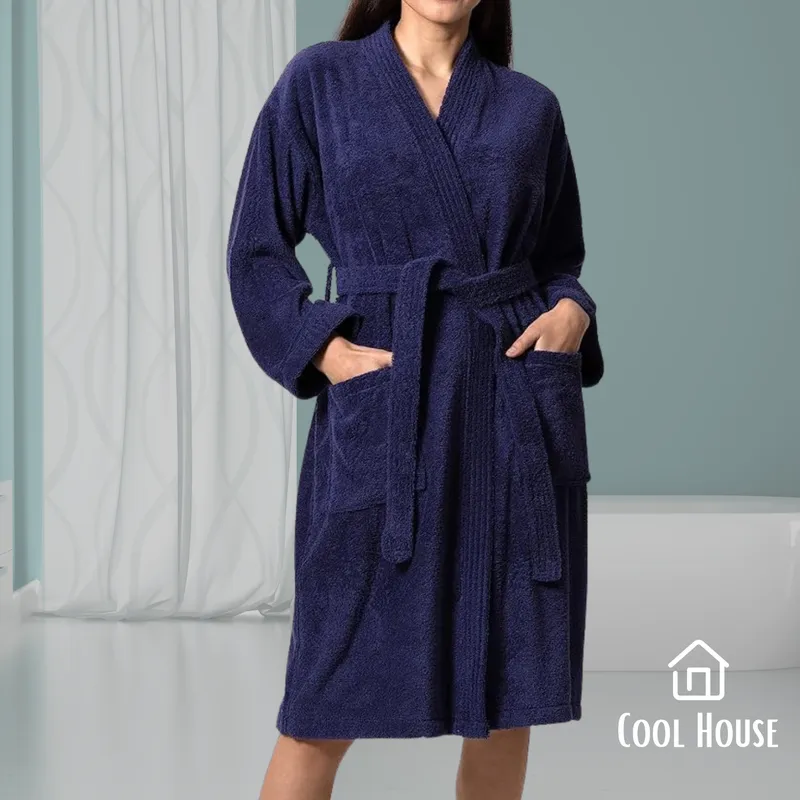 GENERICO - Bata de baño unisex Cool House Santina 100% algodón