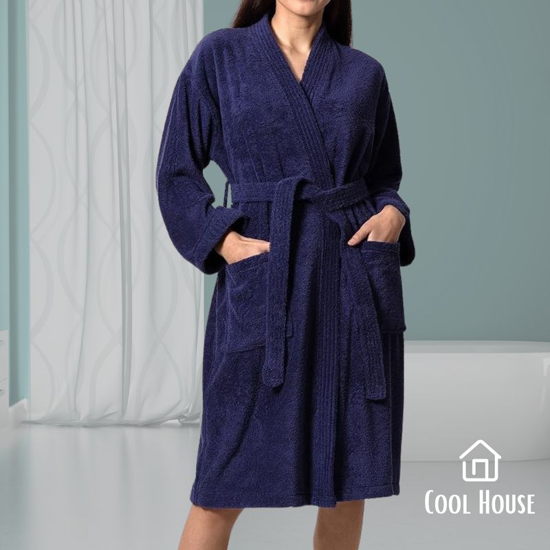 GENERICO - Bata de baño unisex Cool House Santina 100% algodón