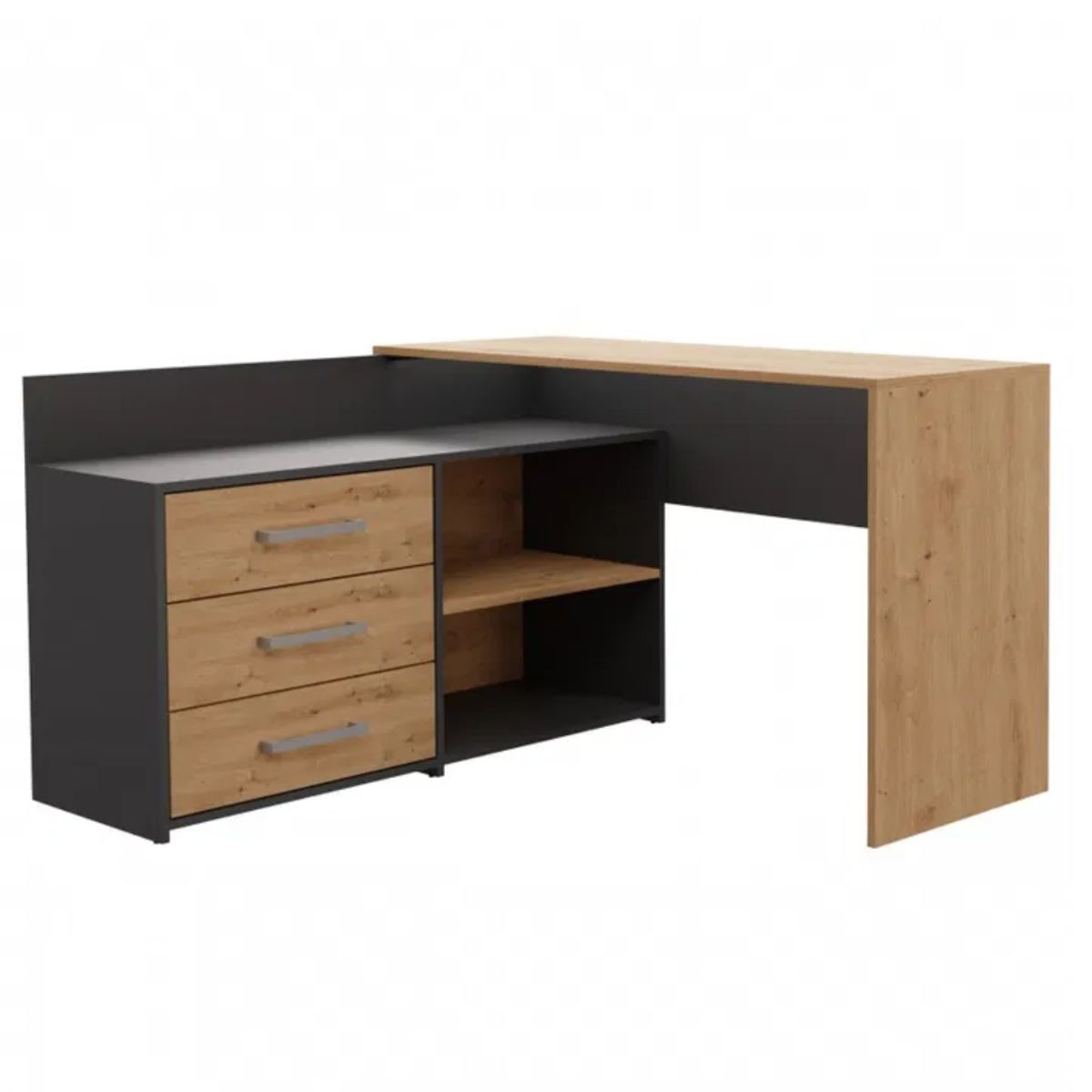 GENERICO - Escritorio en L Raimi Duna y Grafito Muebles Gaudi