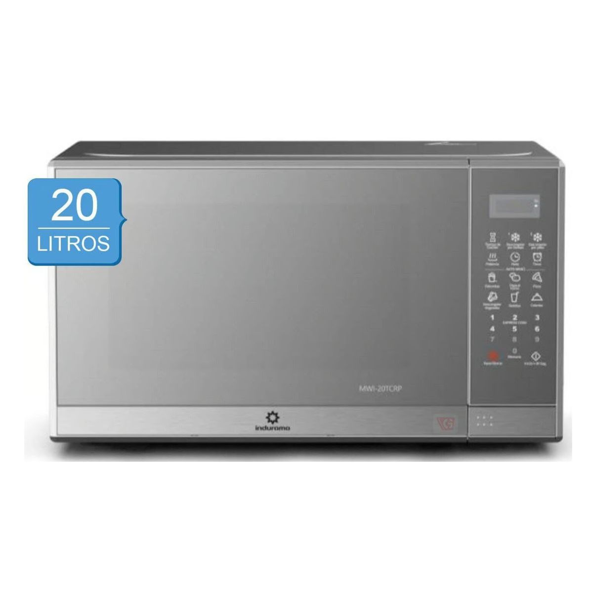 INDURAMA - Horno Microondas Indurama MWI-20TCRP de 20L - Silver