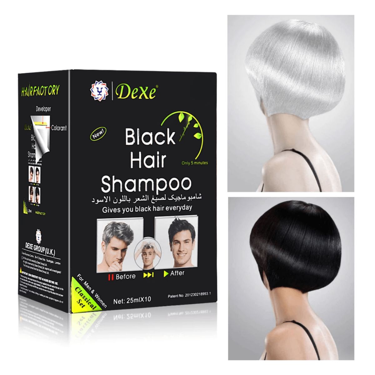 OEM - Shampoo Colorante Dexe  Cabello Negro