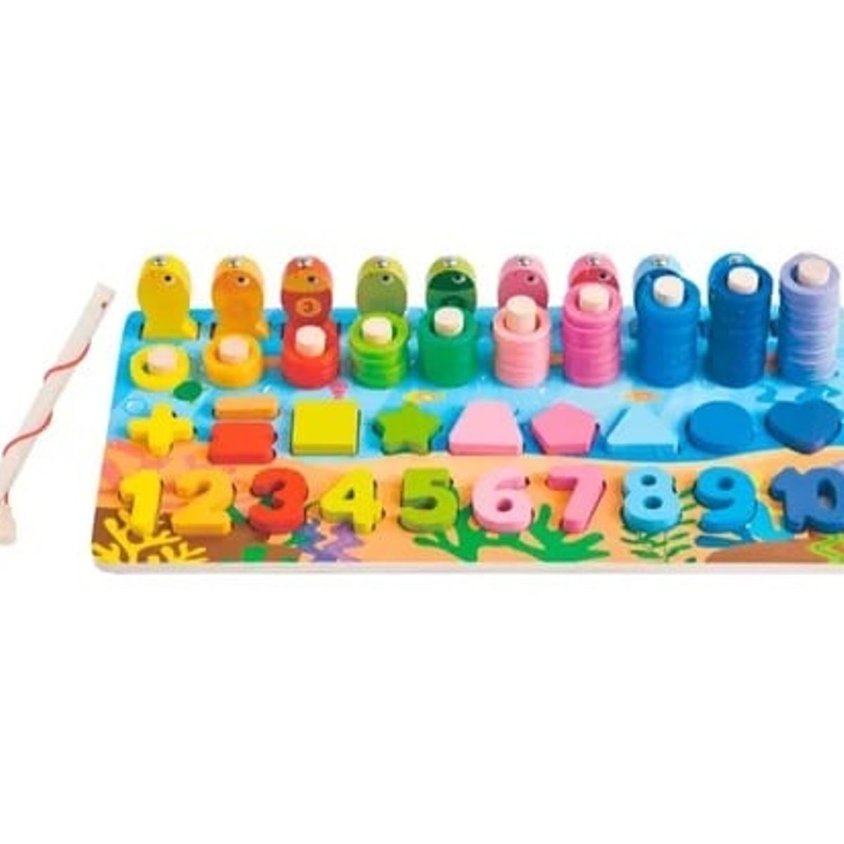 GENERICO - Tablero de Aprendizaje Montessori de Madera 6 en 1