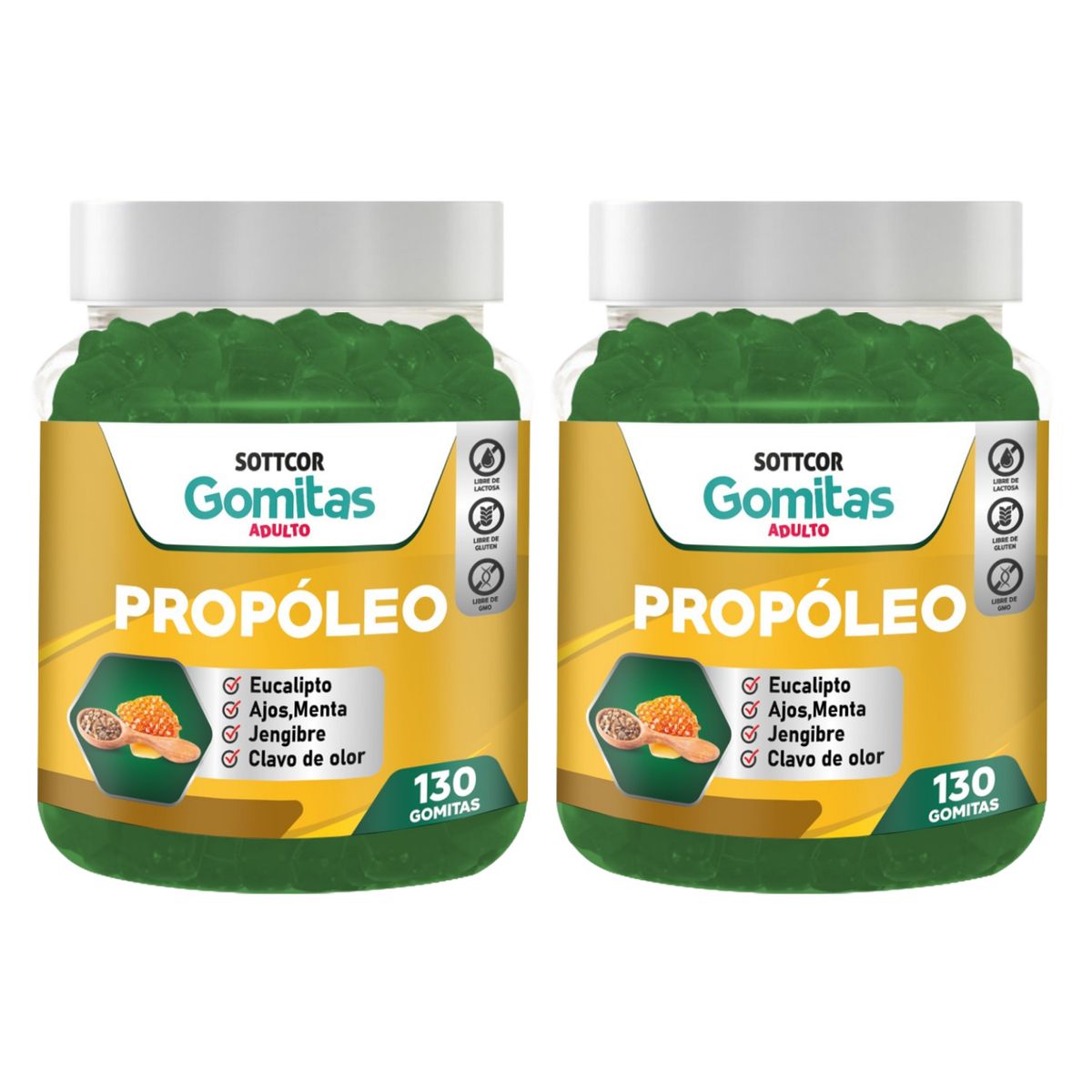 SOTTCOR - Propóleo Para Adultos Gomitas Sottcor 100g x2